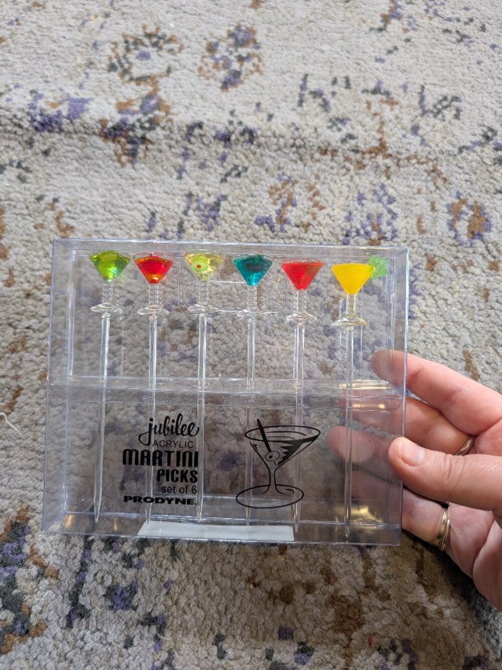 Prodyne Cocktail Picks 5" Martini Daiquiri Margarita Reusable Acrylic